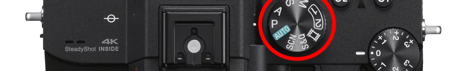 Sony A7 III Kamera ja valintakiekko